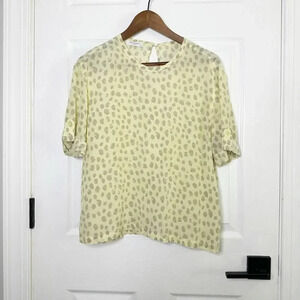 Equipment Cream Leopard Print Blouse
